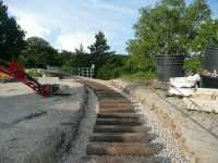 Hinter der grossen Brücke wird kräftig weitergebaut [Peter Gysel/2008]